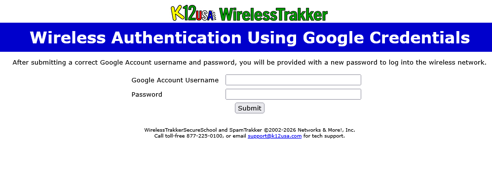 SecureSchool Wireless Authentication Using Google Credentials